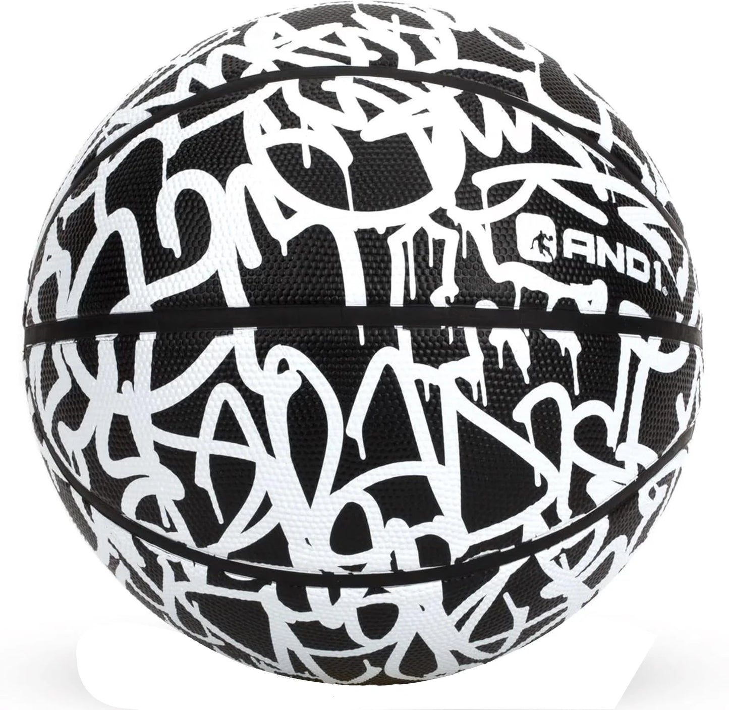 Fantom Rubber Basketball, Black & White Graffiti, 29.5"