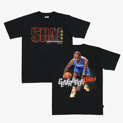 Sportswear T-Shirt Men'S Cotton Overszied Y2K T-Shirt SLAM Cover Tee Basketball Star Print Mvp Scorer SHAI Short Sleeves Top Tee