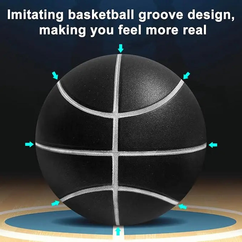 Grooved Airless Silent Basketball Size 7# 6# Men & Women/Children Indoor Dribble Practice Bounce Quiet Soft Foam Ball No Noises