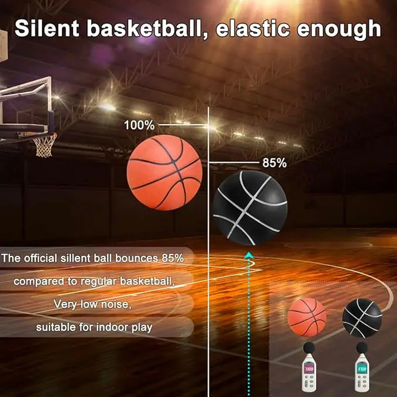 Grooved Airless Silent Basketball Size 7# 6# Men & Women/Children Indoor Dribble Practice Bounce Quiet Soft Foam Ball No Noises