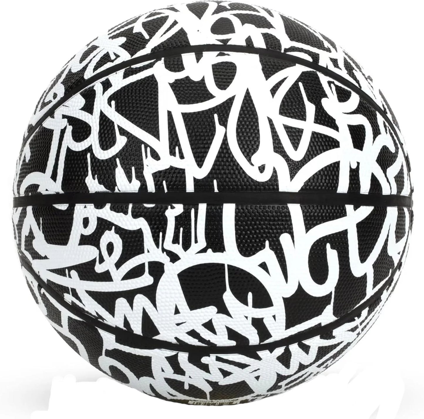 Fantom Rubber Basketball, Black & White Graffiti, 29.5"