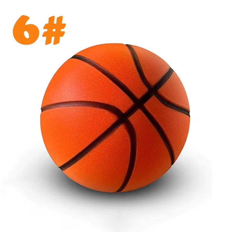 Grooved Airless Silent Basketball Size 7# 6# Men & Women/Children Indoor Dribble Practice Bounce Quiet Soft Foam Ball No Noises