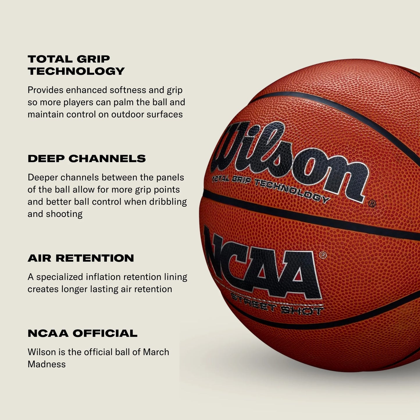 NCAA Street Shot Basketball, Intermediate - 28.5"