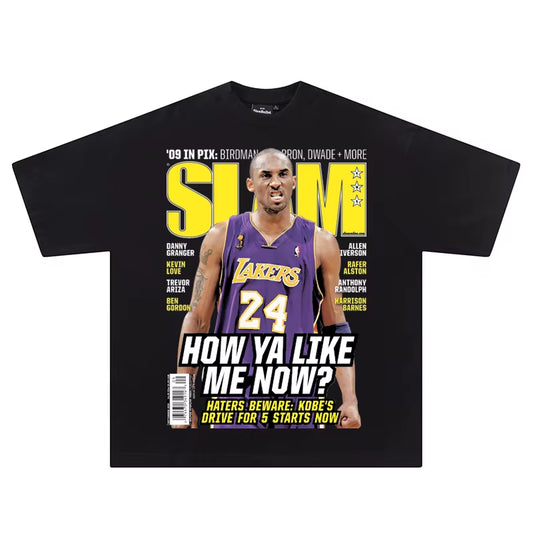 Hip Hop Streetwear Men Tshirts Basketball Star Print T Shirt 100%Cotton Breathable Tees Unisex Oversized Casual Y2K Clothes