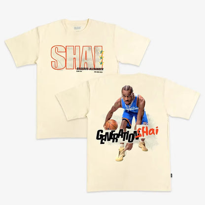 Sportswear T-Shirt Men'S Cotton Overszied Y2K T-Shirt SLAM Cover Tee Basketball Star Print Mvp Scorer SHAI Short Sleeves Top Tee